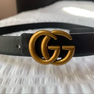 Black Belt with Gold Hardware